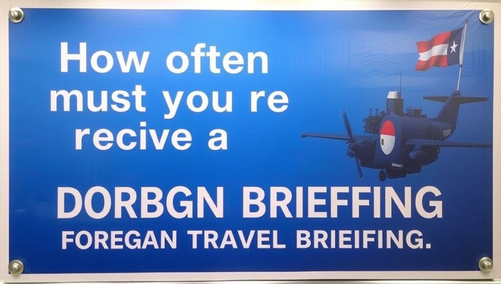 how often must you receive a defensive foreign travel briefing
