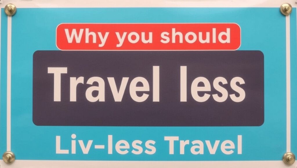why you should travel less livlesstravel